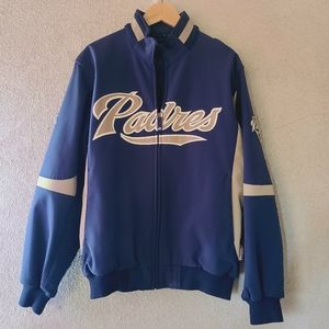 Majestic Mens San Diego Padres Navy Blue Performance Therma Base Jacket